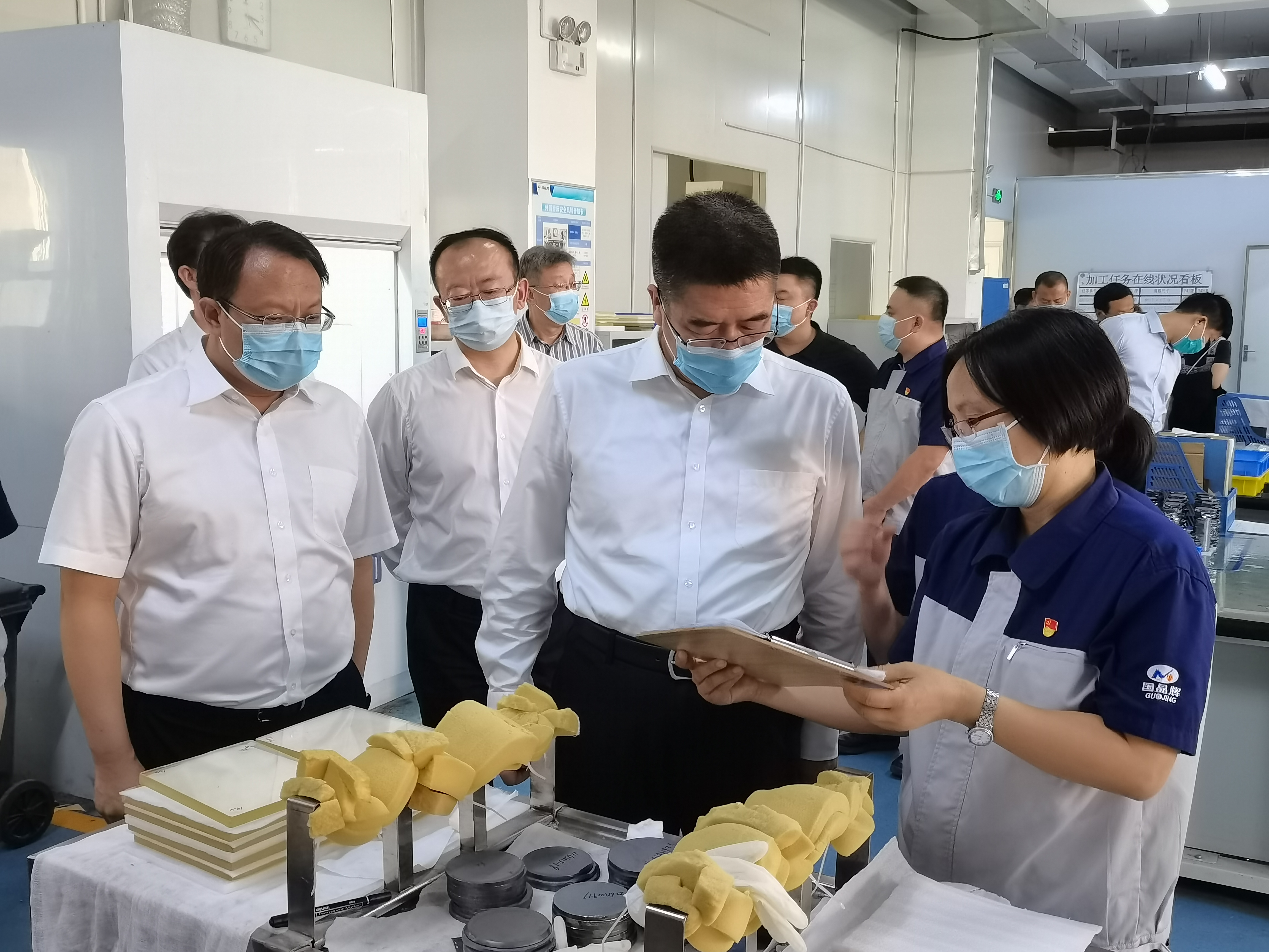 河北省科学技术厅党组书记、厅长龙奋杰一行到有研国晶辉调研